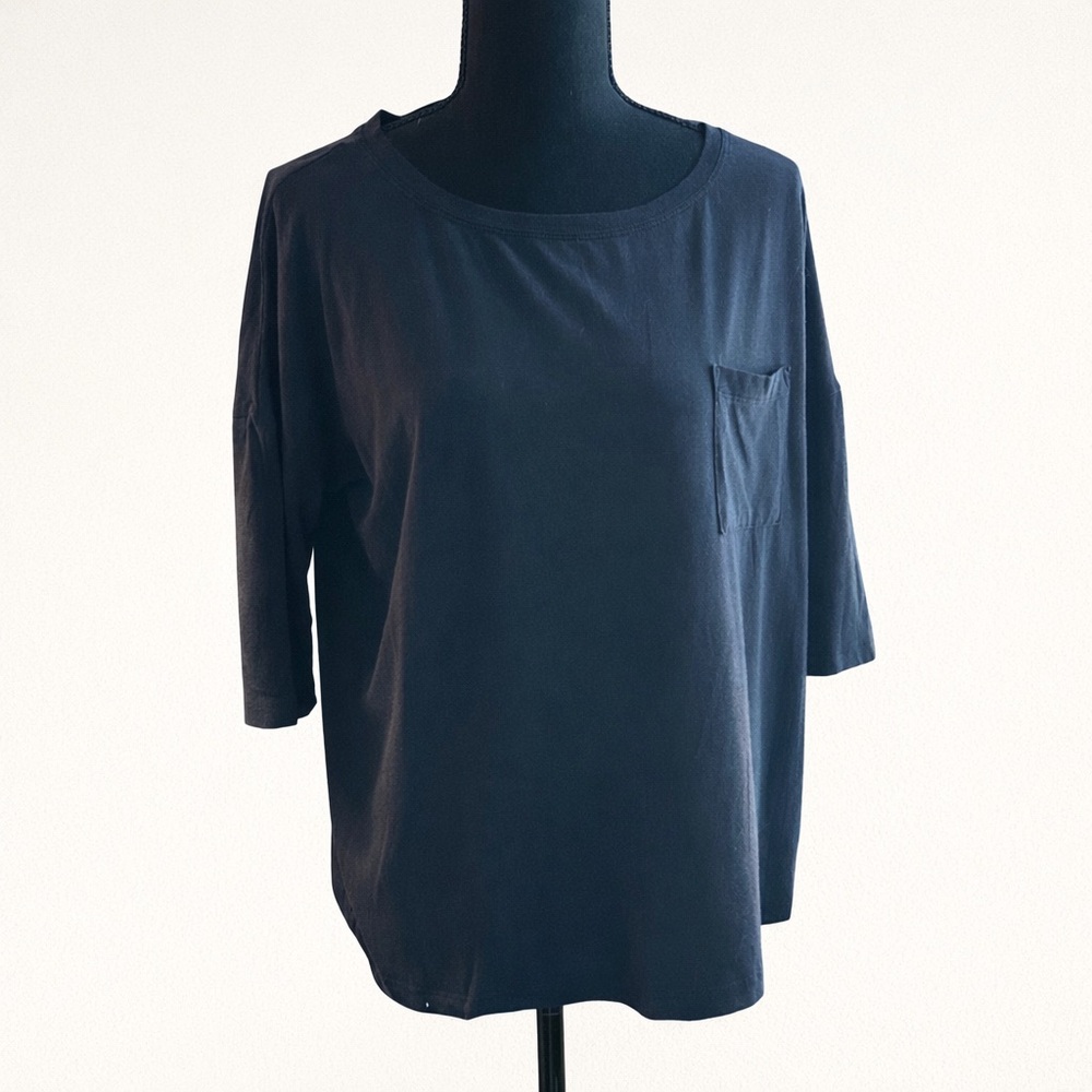 Southcott Black Bamboo Cotton Pocket Top Made in USA